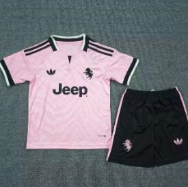 Kids-Juventus 26/27 Away Pink Soccer Jersey